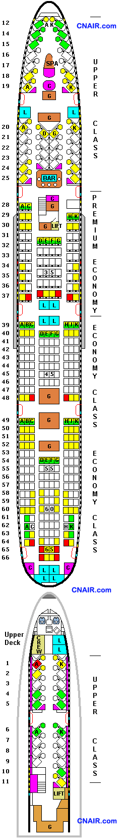 英国维珍航空波音747-400Heathrow-Version3座位图