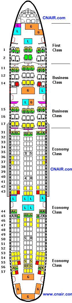 新加坡航空公司波音777-200 (Version 1)机型