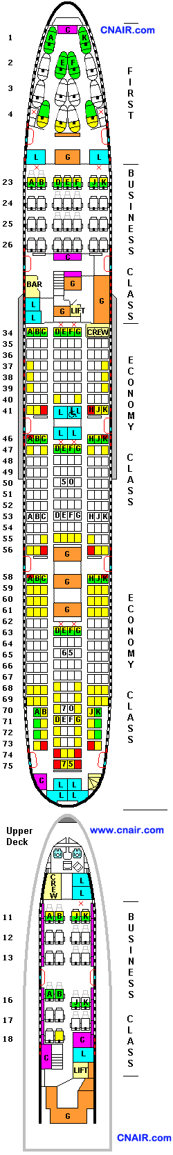 澳洲航空公司波音747-400 (14, 50, 315)机型