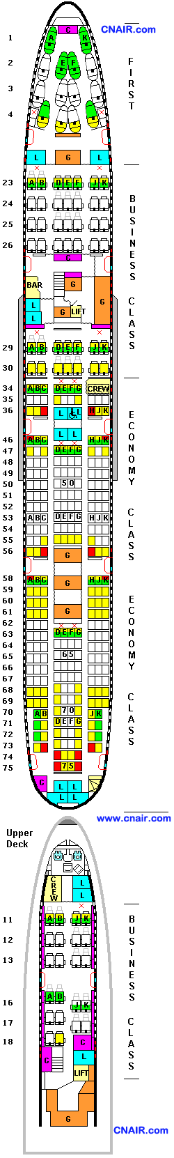 澳洲航空公司波音747-400(14, 64, 265)机型