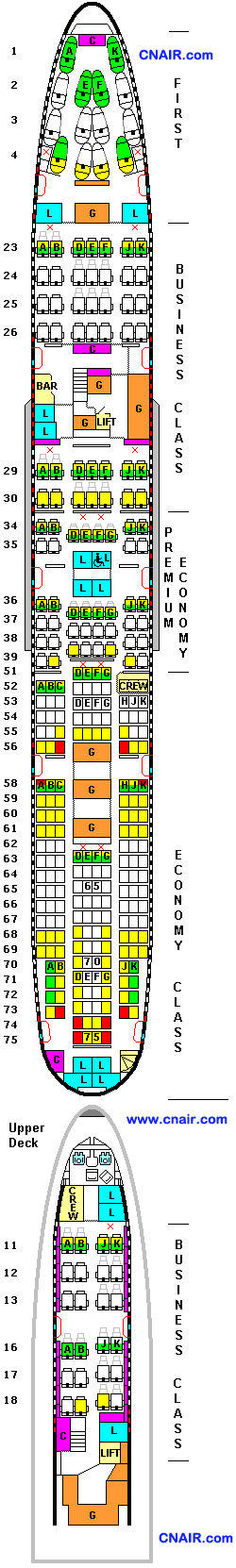 澳洲航空公司波音747-400 (14, 66, 40, 187) 机型