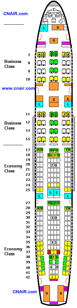 瑞士国际航空公司空中客车A330-200 (Two class)机型