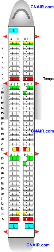 法国航空公司空中客车Airbus A321 (Metropole - 200 Passengers) 机型