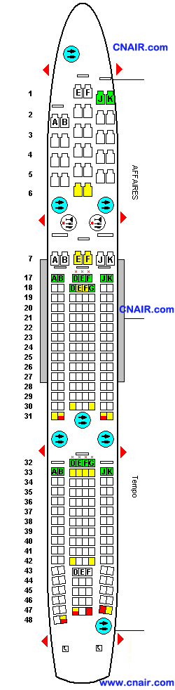 法国航空公司空中客车Airbus A340-300 (272 Passenger)机型