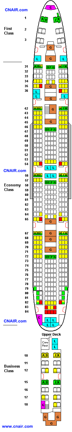 印度航空公司波音Boeing 747-400 (Flat Sleeper) 机型