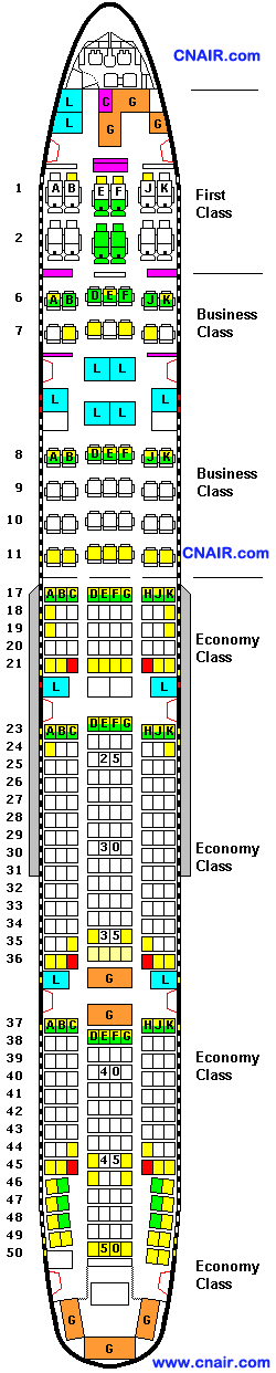 阿联酋航空公司波音777-300 (ULR three class)机型