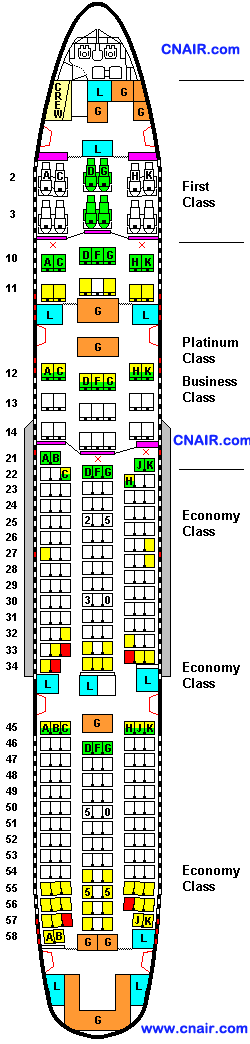 以色列航空公司波音777-200 (New First and Biz)机型