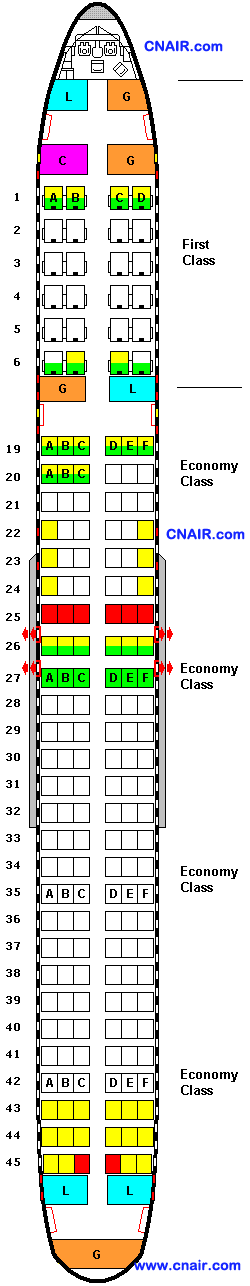 德尔塔航空公司波音757-200 (Two class)机型