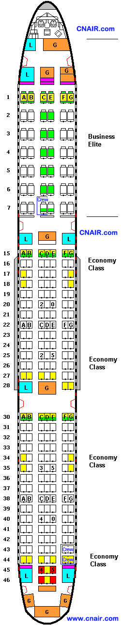 德尔塔航空公司波音767-400ER (Trans-Atlantic) 机型