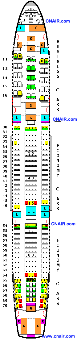 国泰航空公司空中客车Airbus A340-300 (International two class)机型 