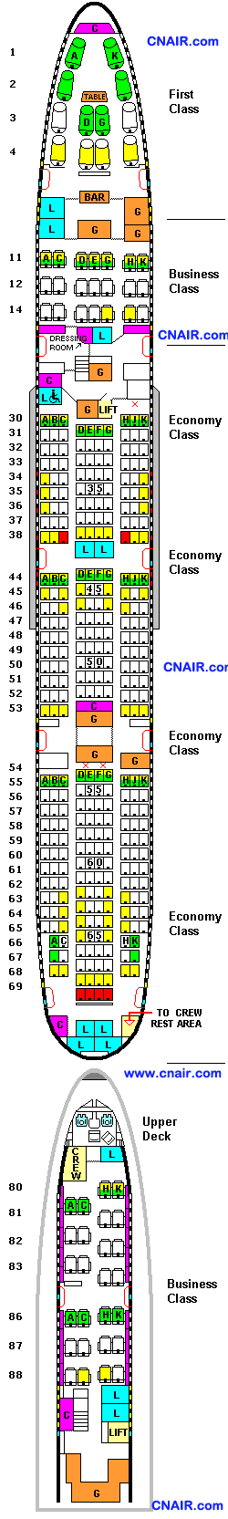 国泰航空公司波音Boeing 747-400 (Standard version)机型 