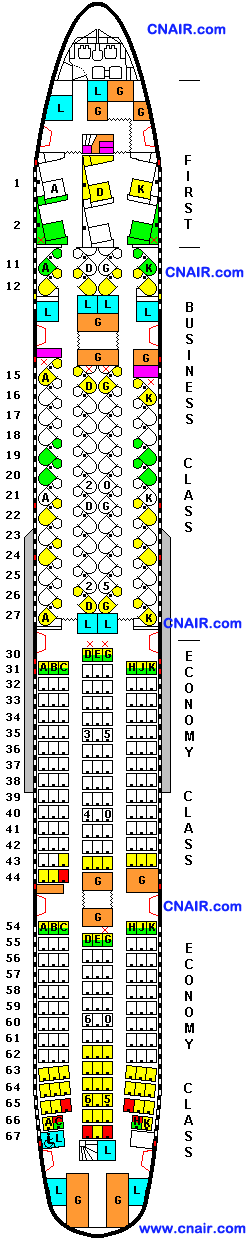 国泰航空公司波音Boeing 777-300ER (New three class) 机型 