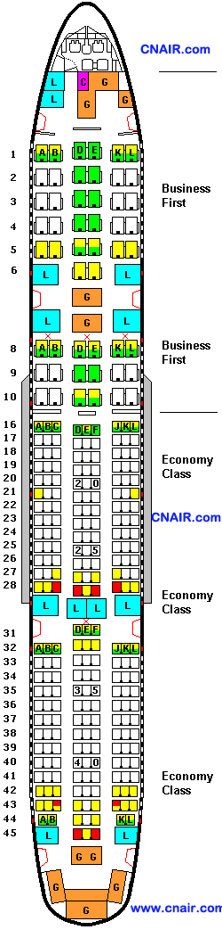 美国大陆航空公司波音777-200 (Version 2) 机型